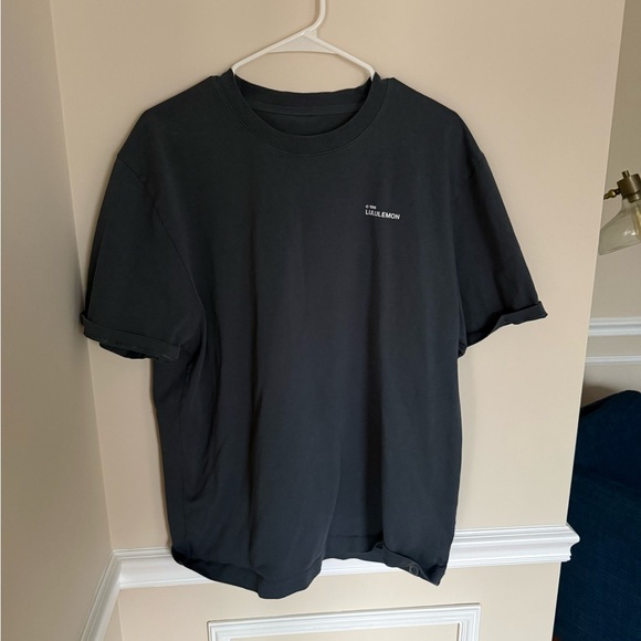 Men’s Lululemon Size Large Heavyweight Cotton Gray Jersey T-Shirt Graphic Cotton - Picture 2 of 8